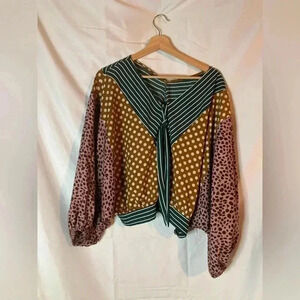 Unbranded balloon sleeves unique blouse‎